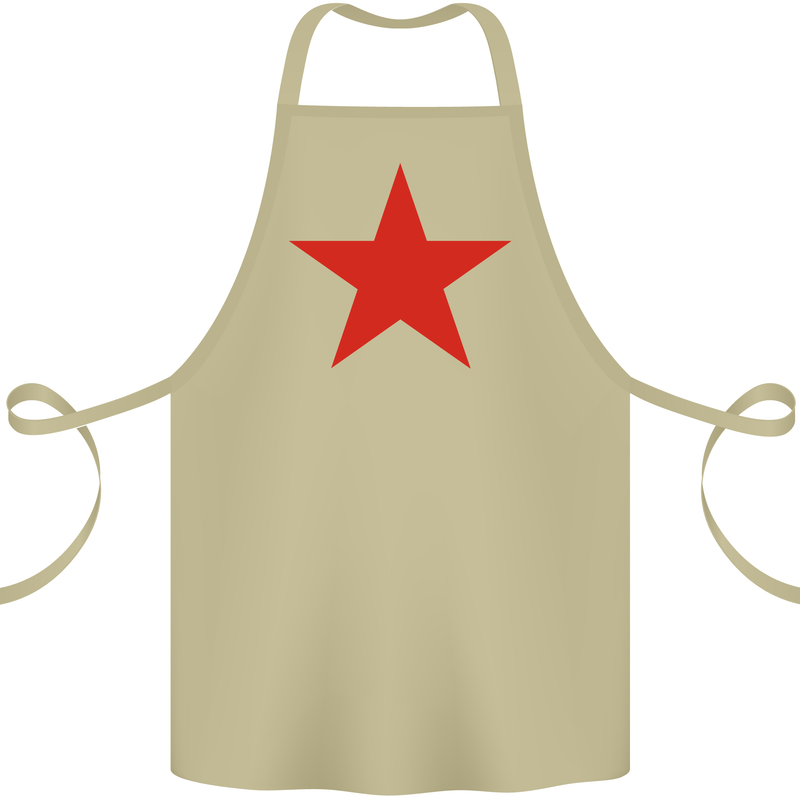 Red Star Army As Worn by Cotton Apron 100% Organic Khaki