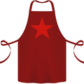 Red Star Army As Worn by Cotton Apron 100% Organic Maroon