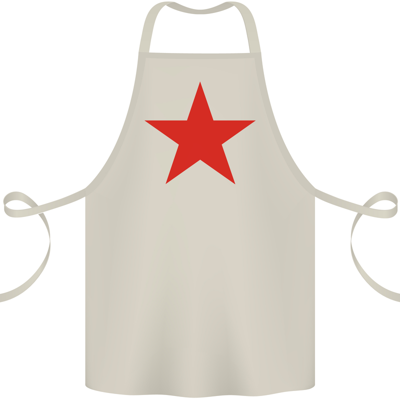 Red Star Army As Worn by Cotton Apron 100% Organic Natural