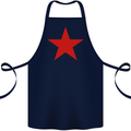 Red Star Army As Worn by Cotton Apron 100% Organic Navy Blue