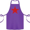 Red Star Army As Worn by Cotton Apron 100% Organic Purple