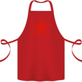 Red Star Army As Worn by Cotton Apron 100% Organic Red