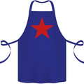 Red Star Army As Worn by Cotton Apron 100% Organic Royal Blue