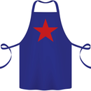 Red Star Army As Worn by Cotton Apron 100% Organic Royal Blue