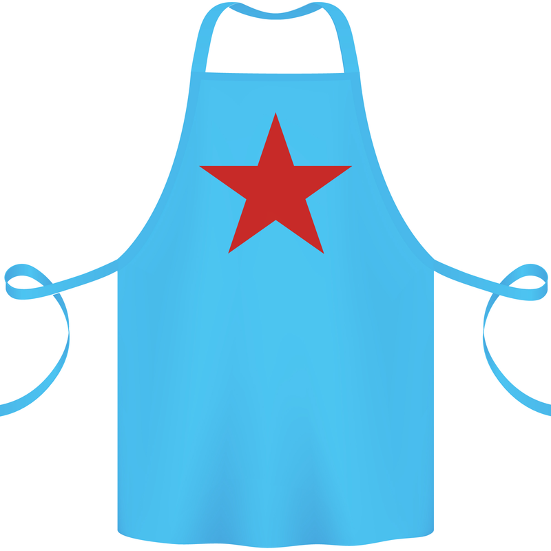 Red Star Army As Worn by Cotton Apron 100% Organic Turquoise