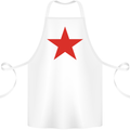 Red Star Army As Worn by Cotton Apron 100% Organic White