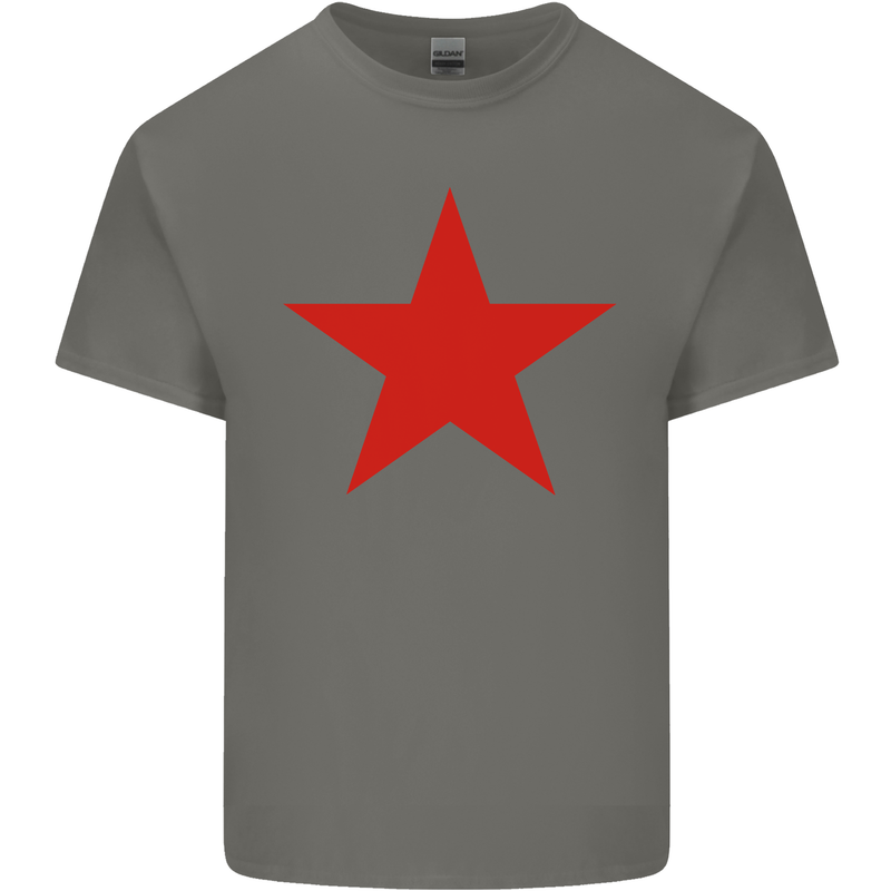 Red Star Army As Worn by Kids T-Shirt Childrens Charcoal