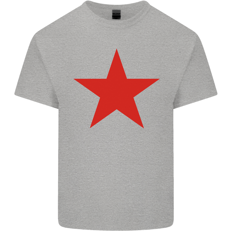 Red Star Army As Worn by Kids T-Shirt Childrens Sports Grey
