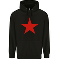 Red Star Army As Worn by Mens 80% Cotton Hoodie Black
