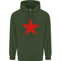 Red Star Army As Worn by Mens 80% Cotton Hoodie Forest Green