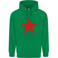 Red Star Army As Worn by Mens 80% Cotton Hoodie Irish Green