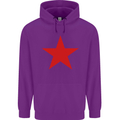 Red Star Army As Worn by Mens 80% Cotton Hoodie Purple