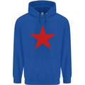 Red Star Army As Worn by Mens 80% Cotton Hoodie Royal Blue