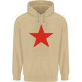 Red Star Army As Worn by Mens 80% Cotton Hoodie Sand