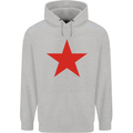 Red Star Army As Worn by Mens 80% Cotton Hoodie Sports Grey