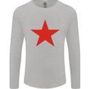 Red Star Army As Worn by Mens Long Sleeve T-Shirt Sports Grey