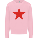 Red Star Army As Worn by Mens Sweatshirt Jumper Light Pink