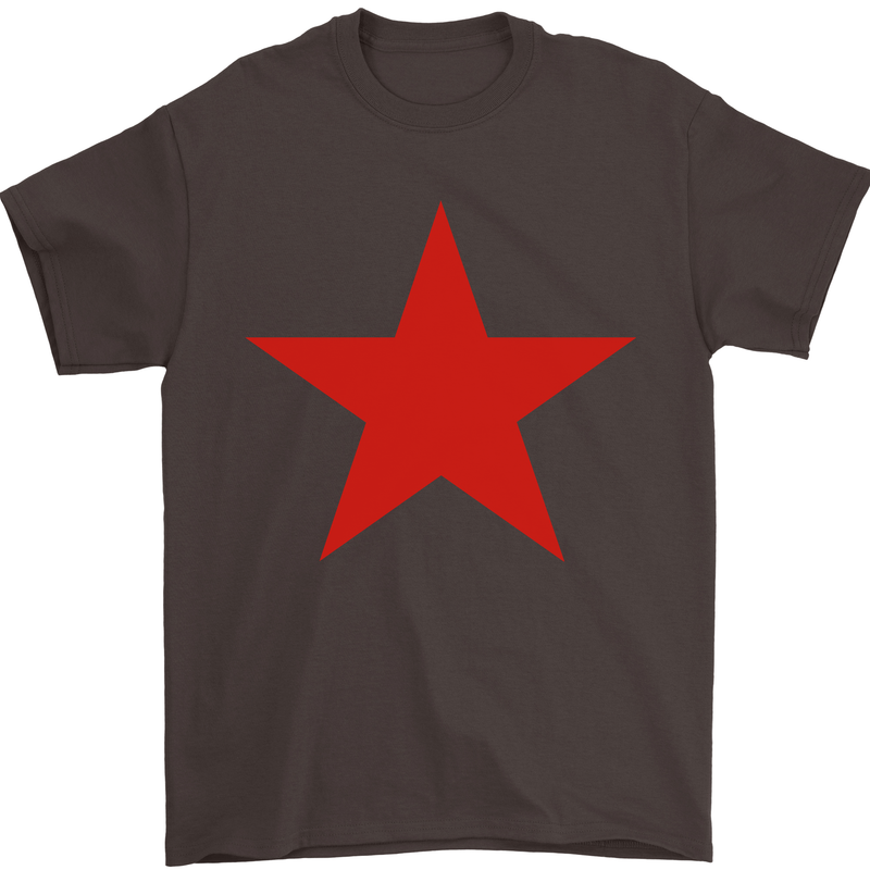 Red Star Army As Worn by Mens T-Shirt Cotton Gildan Dark Chocolate