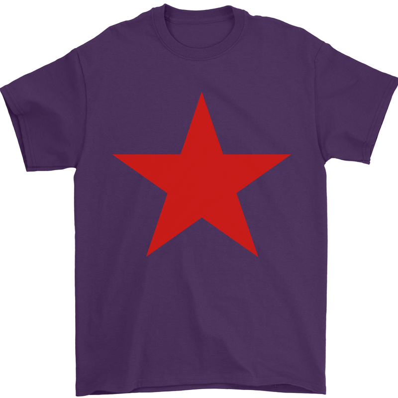 Red Star Army As Worn by Mens T-Shirt Cotton Gildan Purple