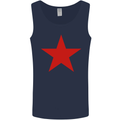 Red Star Army As Worn by Mens Vest Tank Top Navy Blue