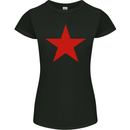 Red Star Army As Worn by Womens Petite Cut T-Shirt Black