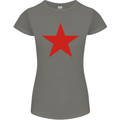 Red Star Army As Worn by Womens Petite Cut T-Shirt Charcoal