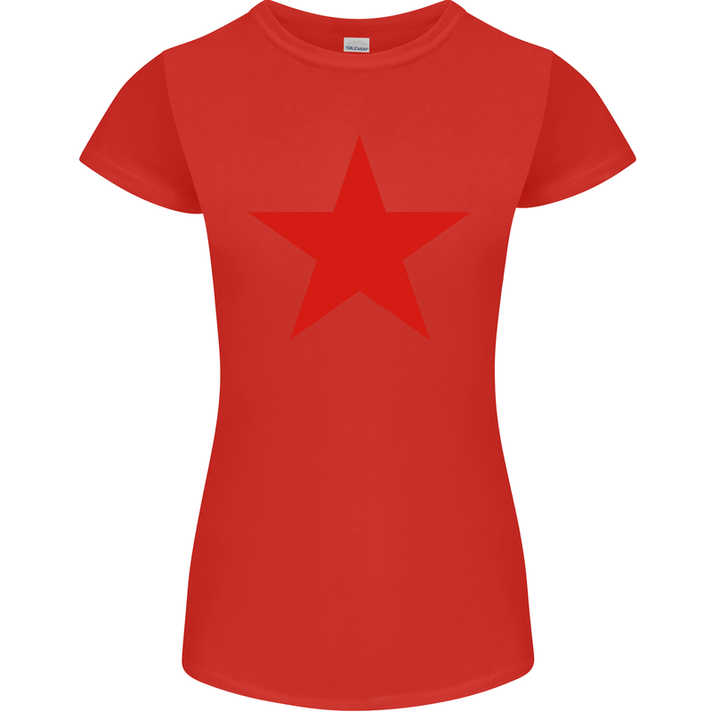 Red Star Army As Worn by Womens Petite Cut T-Shirt Red
