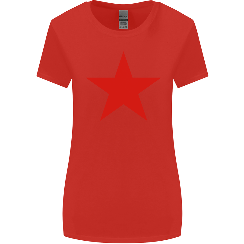 Red Star Army As Worn by Womens Wider Cut T-Shirt Red