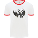 Moodolf Funny Rudolf Christmas Cow Mens Ringer T-Shirt White/Red