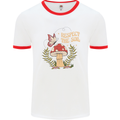 Respect the Soil Frog Climate Change Hippy Mens White Ringer T-Shirt White/Red