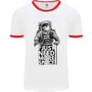 I Just Need More Space Funny Astonaut Mens White Ringer T-Shirt White/Red