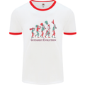 Evolution of a Guitarist Mens White Ringer T-Shirt White/Red