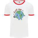 Help Me Climate Change Environment Mens Ringer T-Shirt White/Red