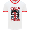 Anarchy in the UK Punk Music Rock Mens White Ringer T-Shirt White/Red