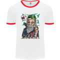 Charles Darwin Evolution Atheist Atheism Mens White Ringer T-Shirt White/Red