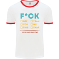 Fook Off Yeah You Me This Funny Offensive Mens White Ringer T-Shirt White/Red