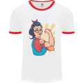 Strong Successful Woman Mens Ringer T-Shirt White/Red