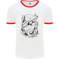 Wildlife Ecology a Frog and a Toadstool Mens White Ringer T-Shirt White/Red