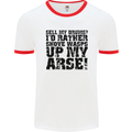 Sell My Drums? Drums Drummer Drumming Mens White Ringer T-Shirt White/Red