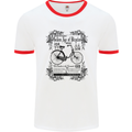 Golden Age of Bicycles Cycling Cyclist Mens White Ringer T-Shirt White/Red