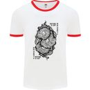 Nature is Art Mushroom Fungi Mycology Mens Ringer T-Shirt White/Red