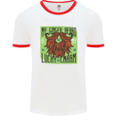 St Patricks Day Ginger Beard Lucky Charm Mens White Ringer T-Shirt White/Red