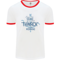 Archery I Love a Good Thwack in the Morning Mens White Ringer T-Shirt White/Red