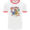Stay Trippy Magic Mushrooms LSD Mens Ringer T-Shirt White/Red