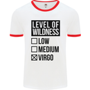 Levels of Wildness Virgo Mens White Ringer T-Shirt White/Red