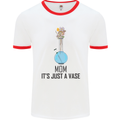 Just a Vase Funny Bong Weed Cannabis Drugs Mens White Ringer T-Shirt White/Red