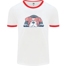 Dogs English Bulldog Mens White Ringer T-Shirt White/Red
