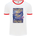 Same Planet Different World Mens White Ringer T-Shirt White/Red