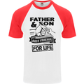 Father & Son Best Friends for Life Mens S/S Baseball T-Shirt White/Red
