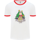 Christmas the Little Drummer Boy Funny Mens White Ringer T-Shirt White/Red